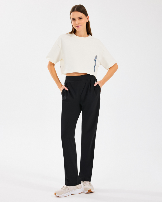 Skechers W Crop Fit Graphic Tee T-Shirt Kadın Tshirt - 3