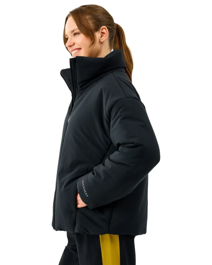 Skechers W Crop Puffer Siyah Kadın Mont - 2