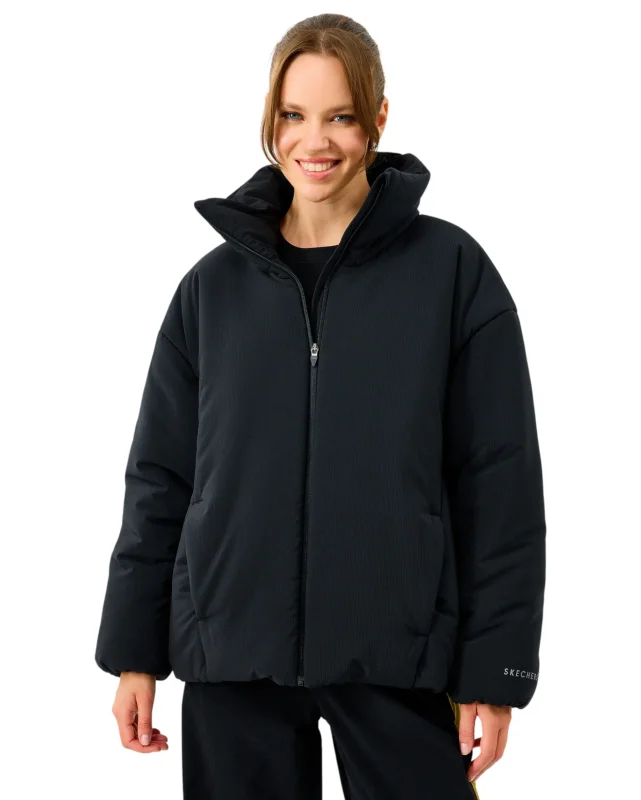 Skechers W Crop Puffer Siyah Kadın Mont - 1