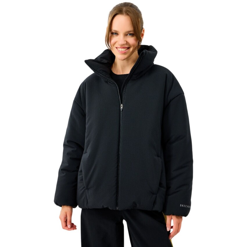 Skechers W Crop Puffer Siyah Kadın Mont - 1