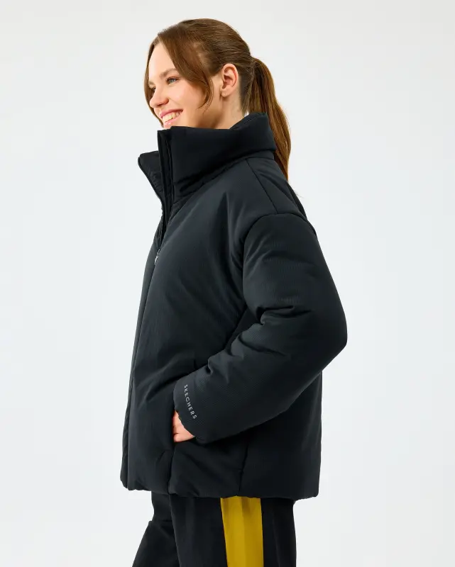 Skechers W Crop Puffer Siyah Kadın Mont - 2