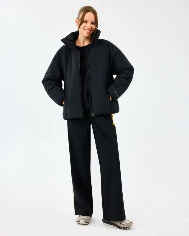 Skechers W Crop Puffer Siyah Kadın Mont - 5
