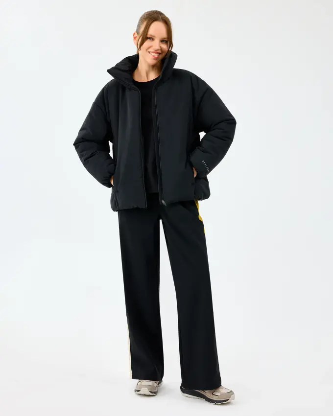 Skechers W Crop Puffer Siyah Kadın Mont - 5