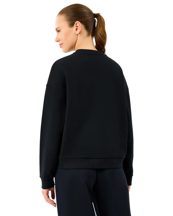 Skechers W Essential Crewneck Sweatshirt Siyah Kadın Sweatshirt - 2