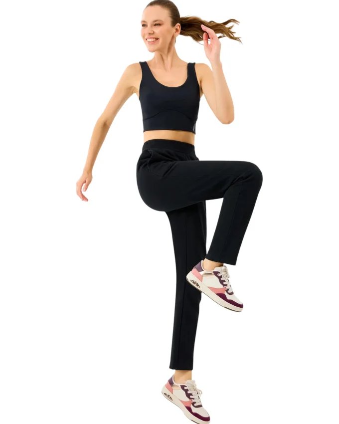 Skechers W Essential Slim Sweatpant Siyah Kadın Eşofman Altı - 2