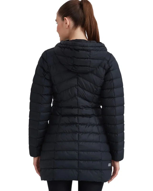 Skechers W Essentil Maxi Lenght Hooded Jacket SİYAH Kadın Mont - 2