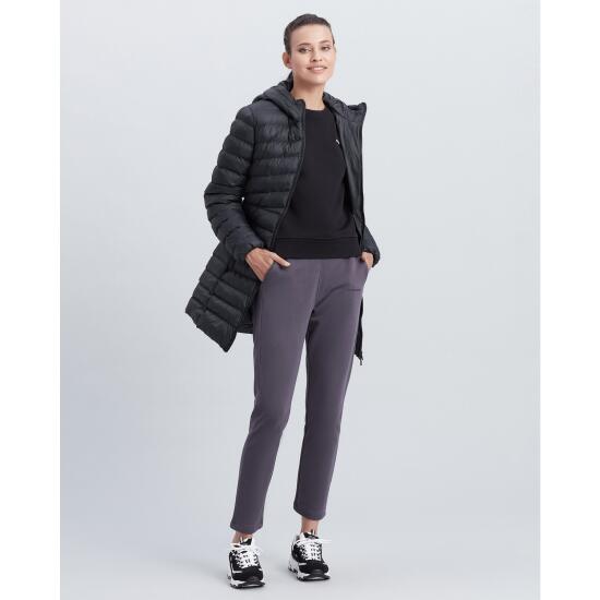 Skechers W Essentil Maxi Lenght Hooded Jacket SİYAH Kadın Mont - 2