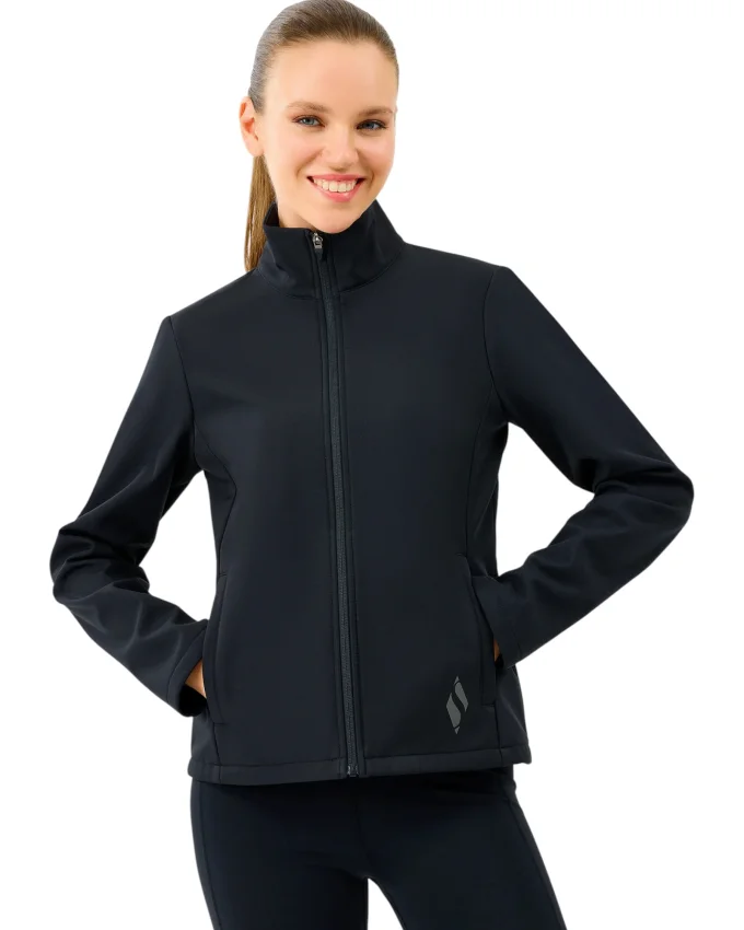 Skechers W Fitted Softshell Turtle Neck Siyah Kadın Mont - 2