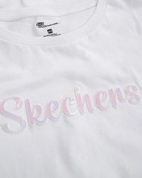 Skechers W Graphic Tee Crew Neck T-Shirt BEYAZ Kadın Tshirt - 7