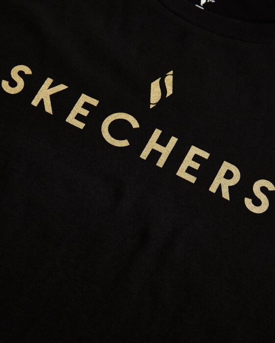Skechers W Graphic Tee Crew Neck T-Shirt SİYAH Kadın Tshirt - 3
