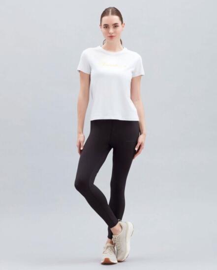 Skechers W Graphic Tee Shiny Logo T-Shirt BEYAZ Kadın Tshirt - 1