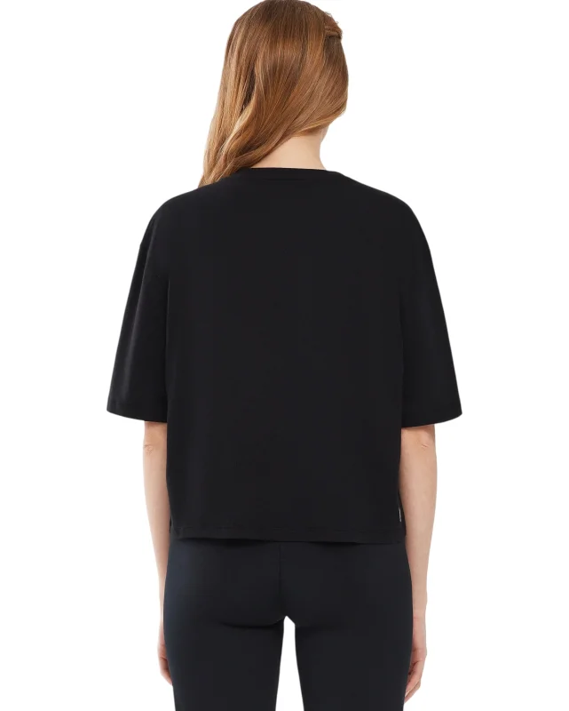 Skechers W Graphic Tee Shiny Logo T-Shirt SİYAH Kadın Tshirt S221173-001 - 4