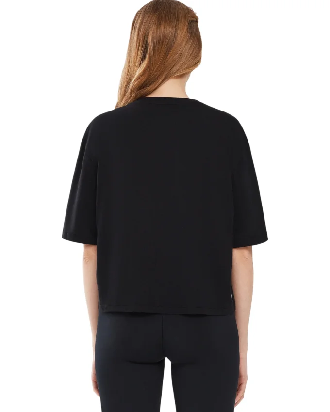 Skechers W Graphic Tee Shiny Logo T-Shirt SİYAH Kadın Tshirt S221173-001 - 4