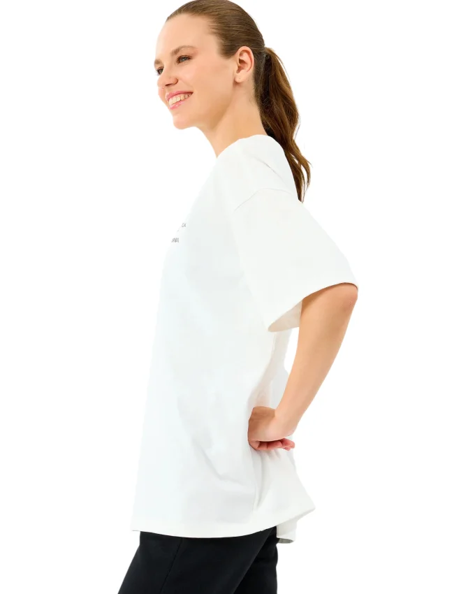 Skechers W Heavy Fabric T-Shirt Beyaz Kadın Tshirt - 3