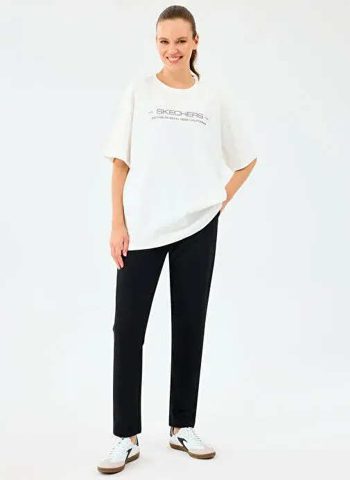 Skechers W Heavy Fabric T-Shirt Beyaz Kadın Tshirt - 3