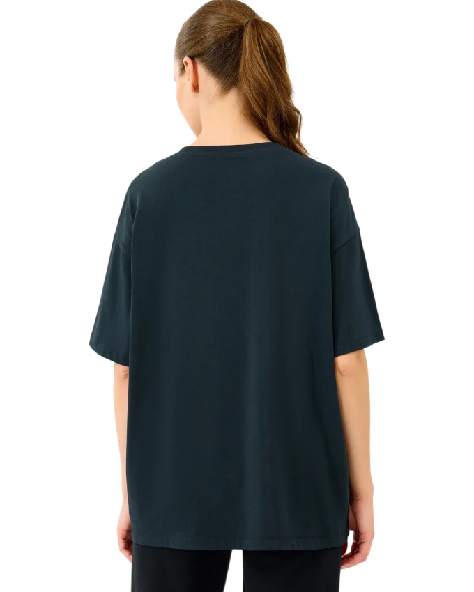 Skechers W Heavy Fabric T-Shirt Siyah Kadın Tshirt - 4