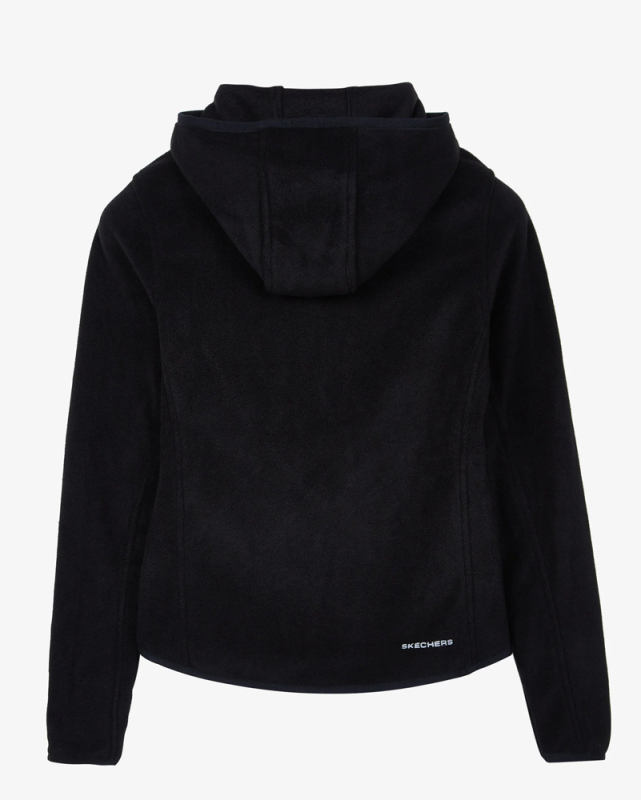 Skechers W Hooded Full Zip Polar SİYAH Kadın Ceket S212936-001 - 5