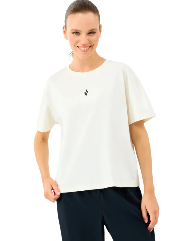 Skechers W Light Fabric T-Shirt Beyaz Kadın Tshirt 