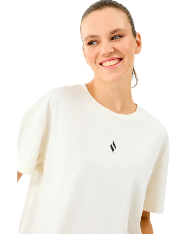 Skechers W Light Fabric T-Shirt Beyaz Kadın Tshirt - Skechers (1)