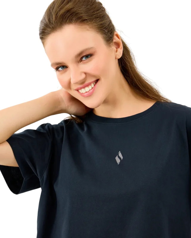 Skechers W Light Fabric T-Shirt Siyah Kadın Tshirt - 3