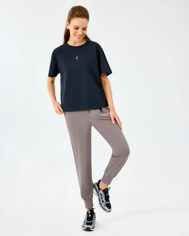 Skechers W Light Fabric T-Shirt Siyah Kadın Tshirt - 2
