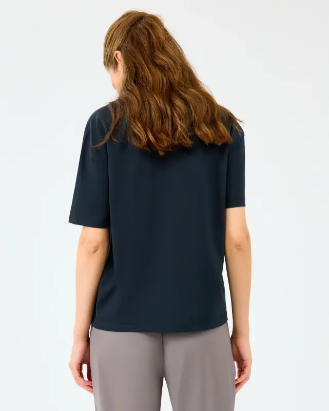 Skechers W Light Fabric T-Shirt Siyah Kadın Tshirt - 3