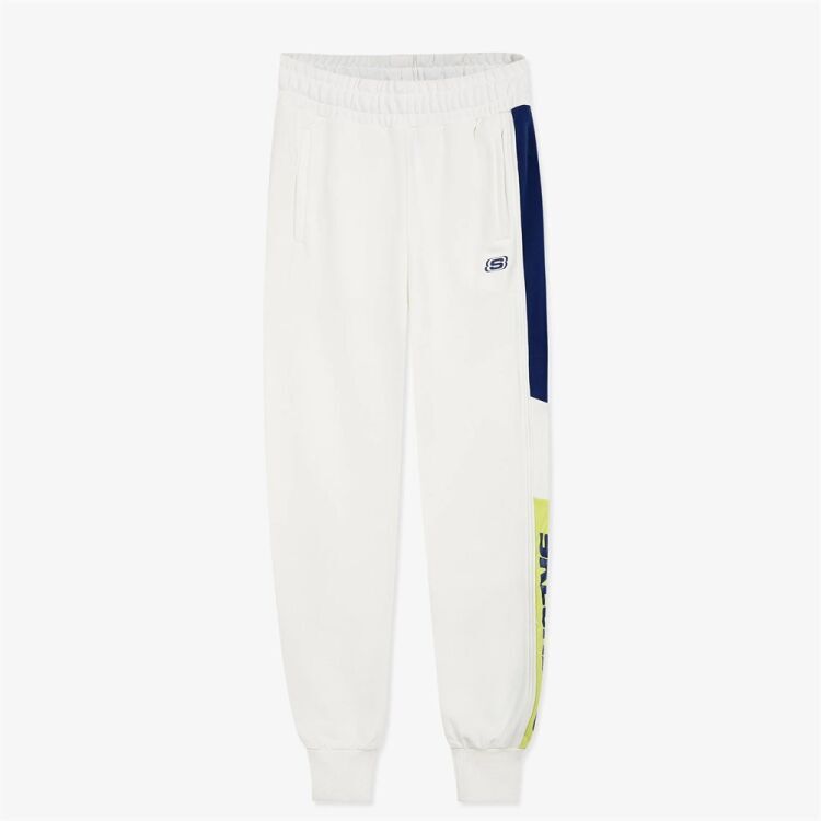 Skechers W LW Fleece Color Block Jogger Sweatpant BEYAZ Kadın Eşofman Altı - Skechers