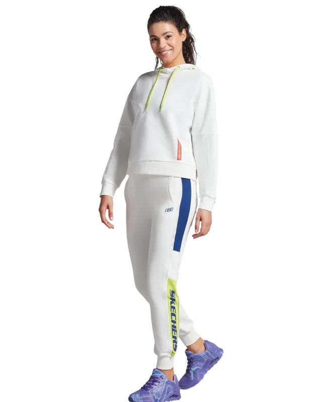 Skechers W LW Fleece Color Block Jogger Sweatpant BEYAZ Kadın Eşofman Altı - 2