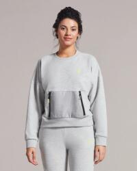 Skechers W LW Fleece Fabric Block Crew Neck Sweatshirt Gri Kadın Sweatshirt - 1