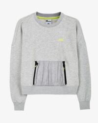 Skechers W LW Fleece Fabric Block Crew Neck Sweatshirt Gri Kadın Sweatshirt - 5