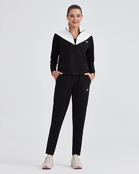 Skechers W Micro Collection Colorblock Suit SİYAH Kadın Eşofman Takımı S212251-001 - 1