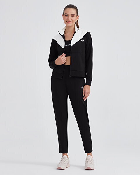 Skechers W Micro Collection Colorblock Suit SİYAH Kadın Eşofman Takımı S212251-001 - 3