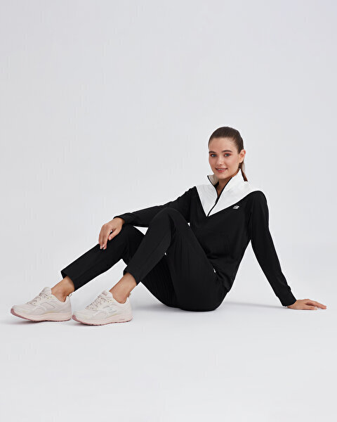 Skechers W Micro Collection Colorblock Suit SİYAH Kadın Eşofman Takımı S212251-001 - 4