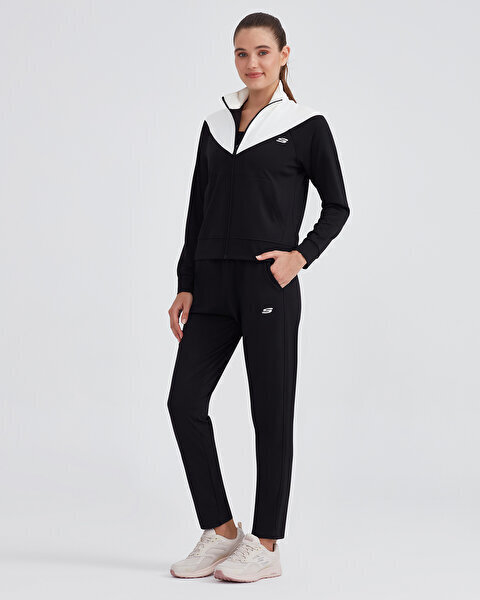 Skechers W Micro Collection Colorblock Suit SİYAH Kadın Eşofman Takımı S212251-001 - 5
