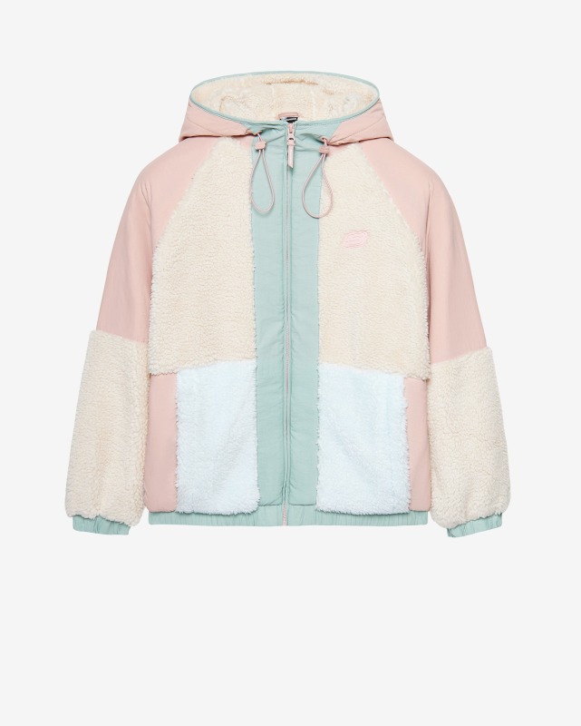 Skechers W Outdoor Fleece Full Zip Sherpa Pembe Kadın Sweatshirt - Skechers