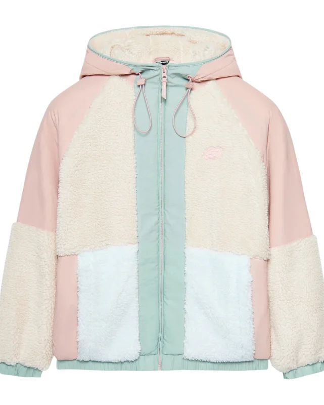 Skechers W Outdoor Fleece Full Zip Sherpa Pembe Kadın Sweatshirt - 1