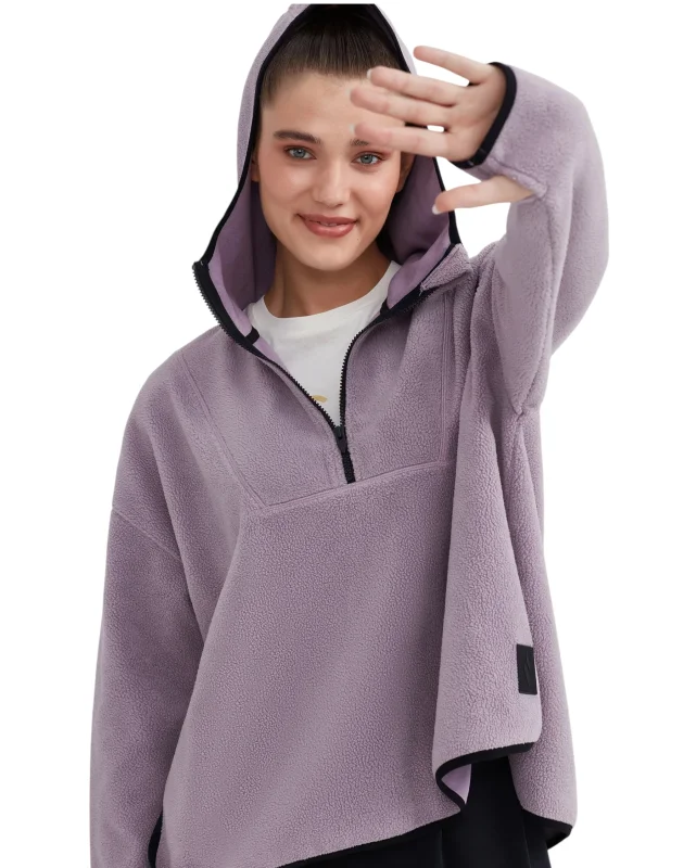 Skechers W Outdoor Fleece Half Zip Sherpa Mor Kadın Polar - 3