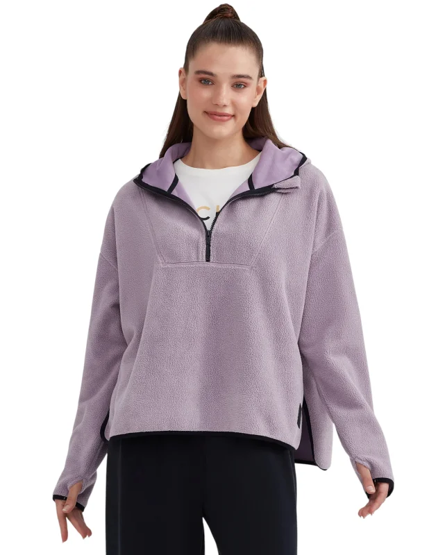 Skechers W Outdoor Fleece Half Zip Sherpa Mor Kadın Polar - 1