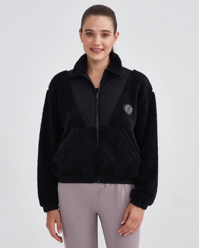 Skechers W Outdoor Fleece Half Zip Sherpa Siyah Kadın Polar - Skechers