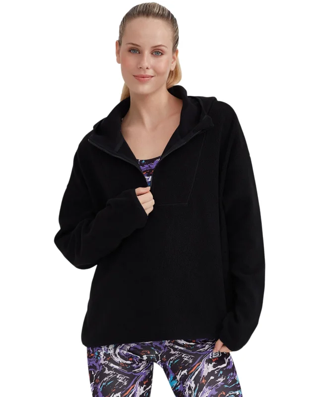 Skechers W Outdoor Fleece Half Zip Sherpa Siyah Kadın Polar 