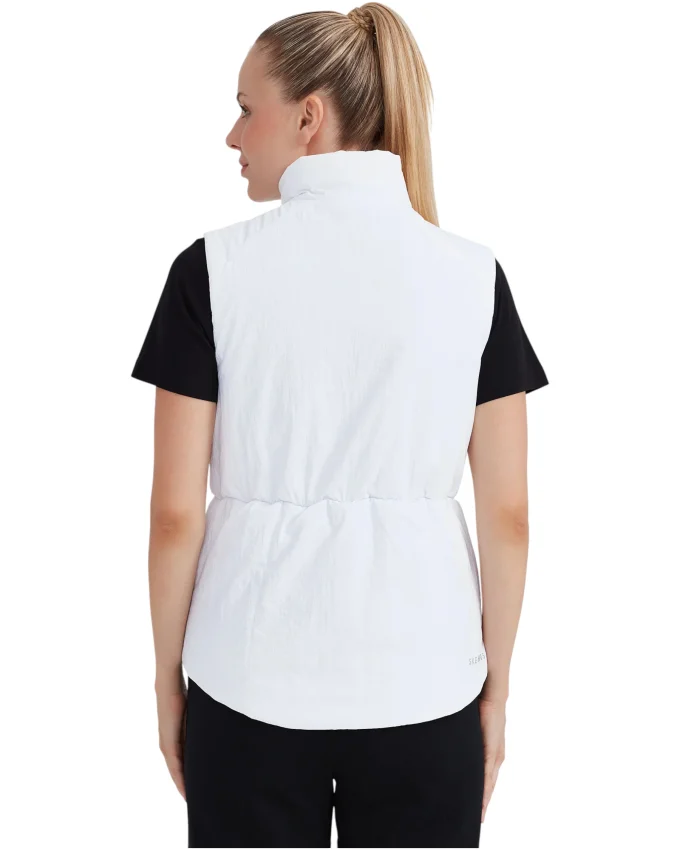 Skechers W Outerwear Padded Vest BEYAZ Kadın Yelek - 4