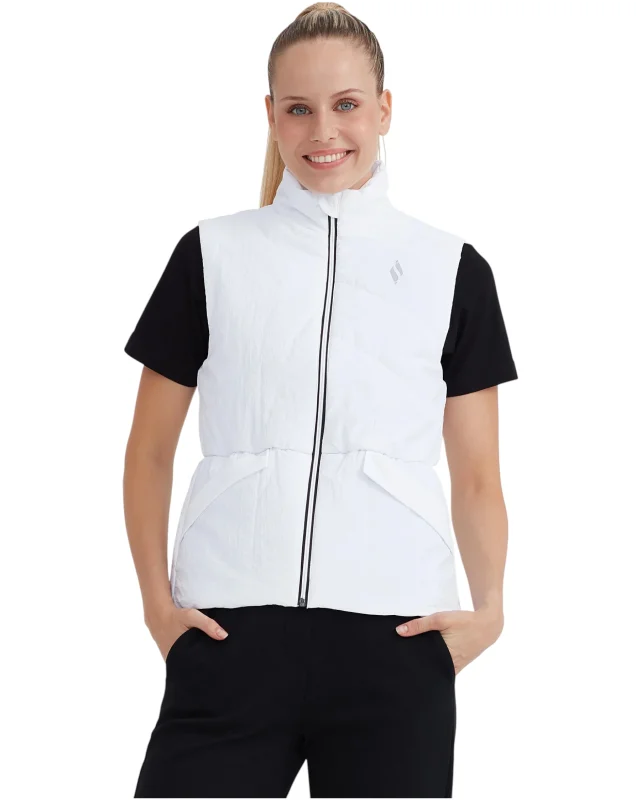 Skechers W Outerwear Padded Vest BEYAZ Kadın Yelek - 3