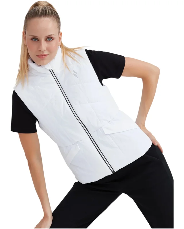 Skechers W Outerwear Padded Vest BEYAZ Kadın Yelek - 1