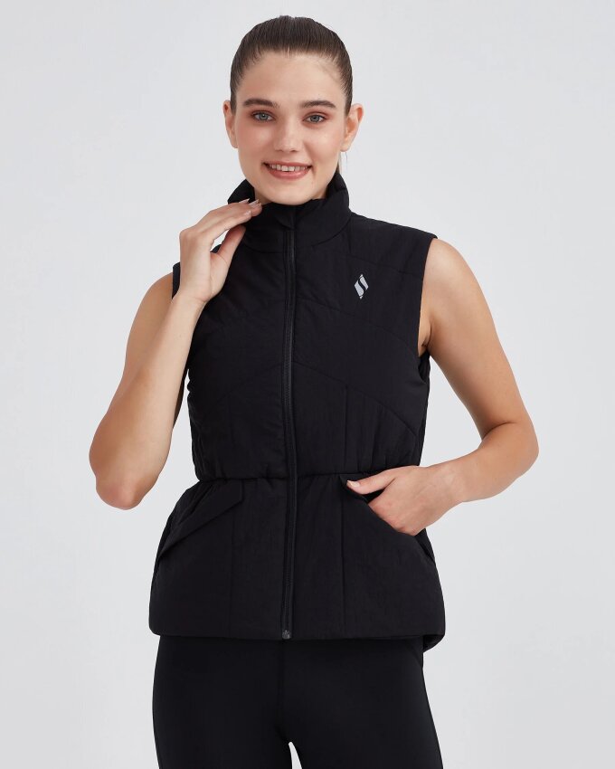 Skechers W Outerwear Padded Vest SİYAH Kadın Yelek - 1