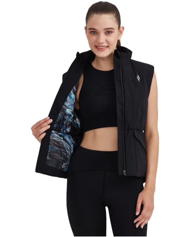 Skechers W Outerwear Padded Vest SİYAH Kadın Yelek - 4