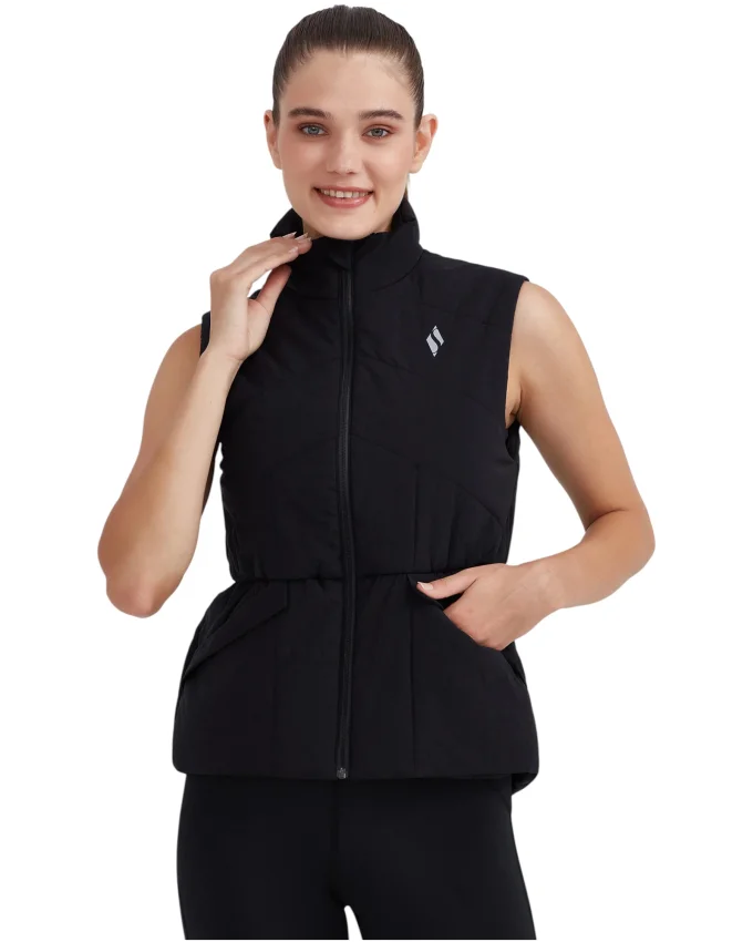 Skechers W Outerwear Padded Vest SİYAH Kadın Yelek - 1