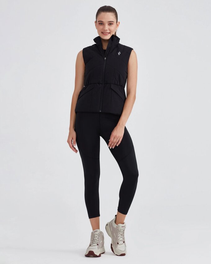 Skechers W Outerwear Padded Vest SİYAH Kadın Yelek - 2
