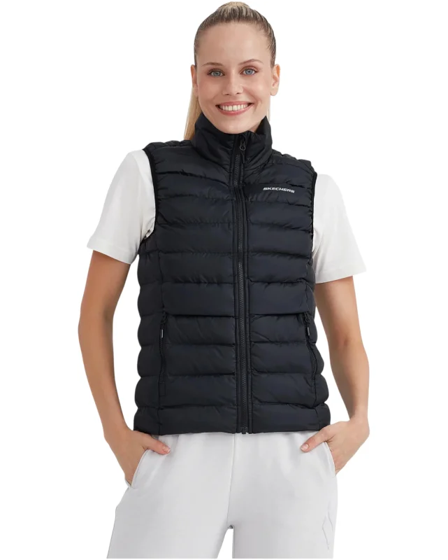 Skechers W Outerwear Padded Vest Siyah Kadın Yelek - 1