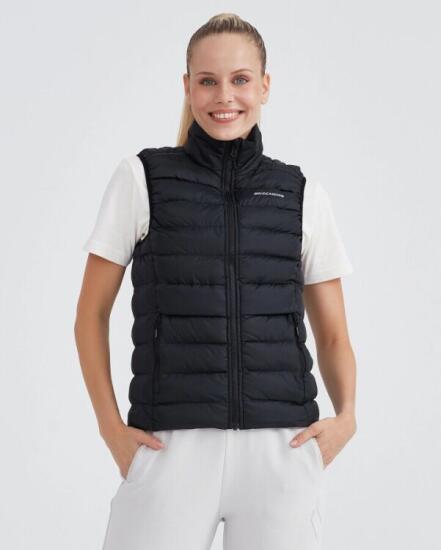 Skechers W Outerwear Padded Vest SİYAH Kadın Yelek - 1