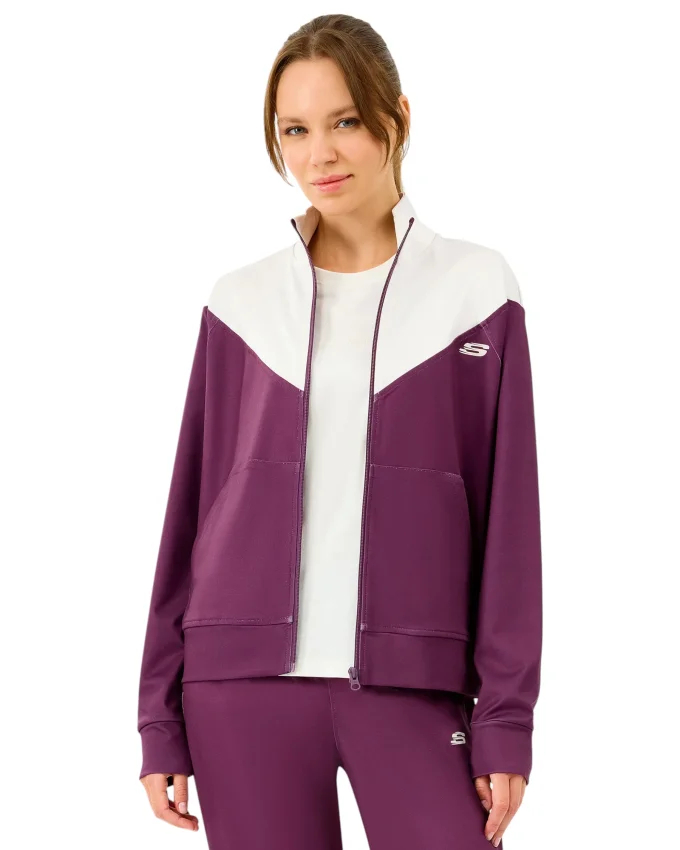 Skechers W Performance Track Suit Bordo Kadın Eşofman Takımı - 1